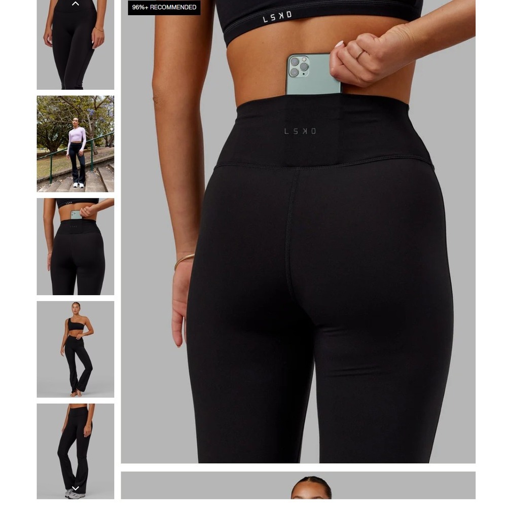 LSKD Fusion Ultra High-Rise Flared‎ Leggings Black XL WTGH00042 New NWT - Picture 8 of 16